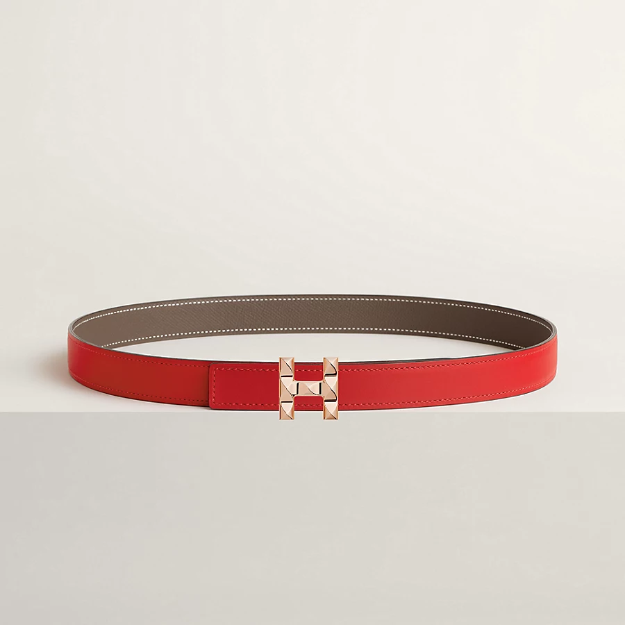 H Infini belt buckle & Reversible leather strap 24 mm - Image 1